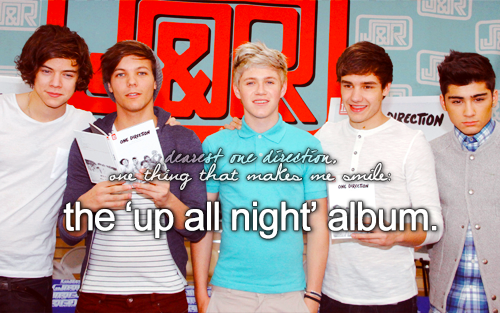 one thing that makes me smile: the up all night album