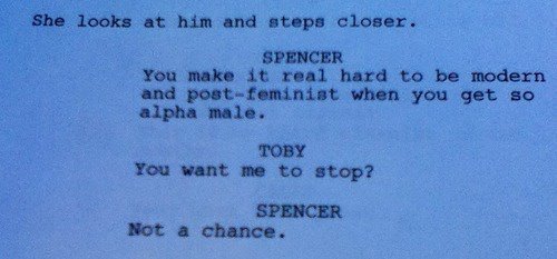 Pretty Little Liars writer Joseph Dougherty tweeted saying this is 100% real!!! It&#8217;s from a scene in Season 3 Episode 13 (The Halloween Episode)! We seriously can&#8217;t wait!!