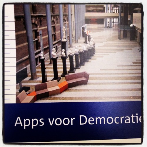 8 september - hackathon in tweede kamer - http://www.appsvoordemocratie.nl - #opendata  (Taken with Instagram)