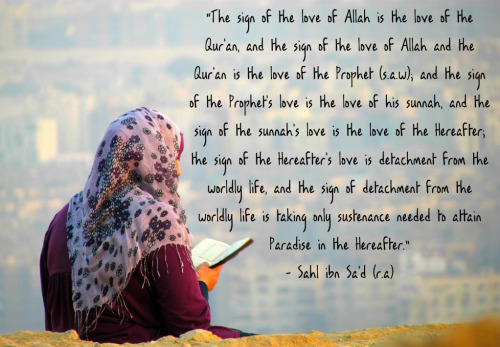 love of Allah is the love of the Qurâ€™an, and the sign of the love ...