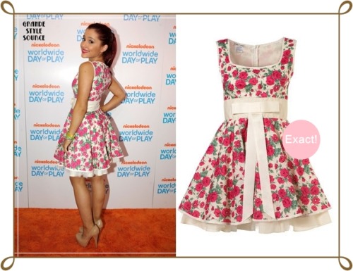 Ariana Grande at the Nickelodeon&#8217;s Worldwide Day Of PlayExact Jones &amp; Jones Liberty Print Phoebe Dress | $120,75&#160;(not available anymore)