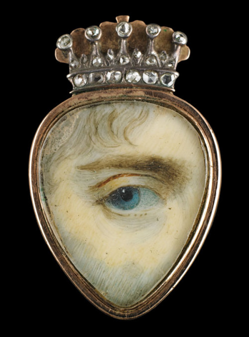 in the 18th and 19th centuries, wealthy british and european lovers exchanged ‘eye miniatures…’ love tokens so clandestine that even now it is almost impossible to identify their recipients or the people they depict. they were meant to be worn inside the lapel, near the heart.