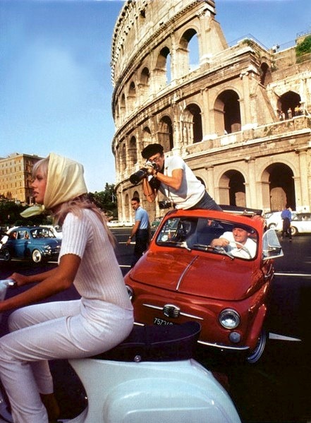 ysvoice:


| ♕ |  Vespa, Paparazzi, Roman Holiday

Gee, my Pinterest page is out of control! That freaks me out.
