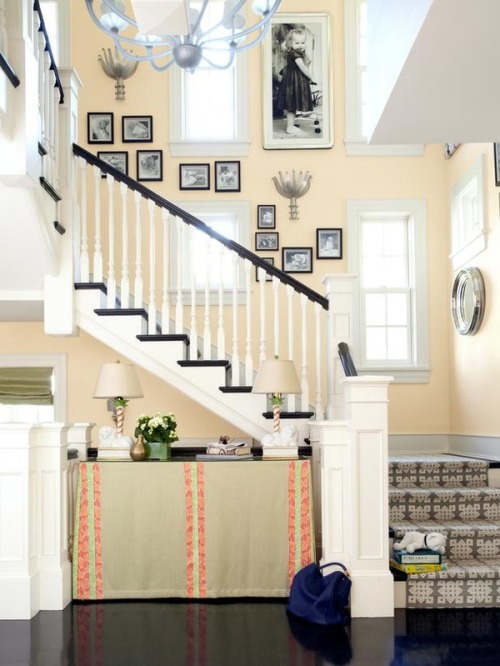 Pinterest - Stairs and Gallery Wall via Searching Hearts