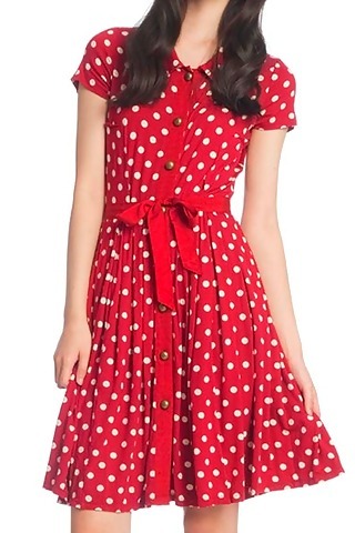 Tracy Reese Crimson Dots Dress