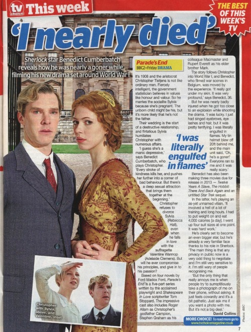 cumberbatchweb:

Benedict Cumberbatch - TV Choice interview about Parade’s End
Open in new tab to read
Scan courtesy of Lorna
