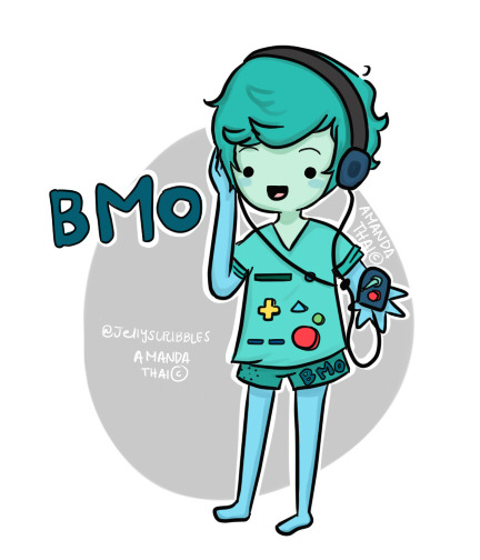 someone said i should draw beemo (BMO) from adventure time in human form