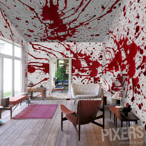 (via Bloody Moon Wall Murals, Blood-Themed Photo Wallpaper by PIXERS)