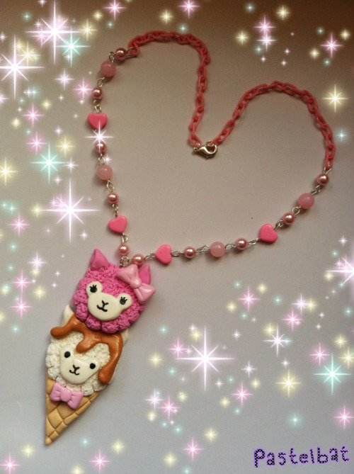 Finished this alpaca ice cream necklace today&#160;; v&#160;;