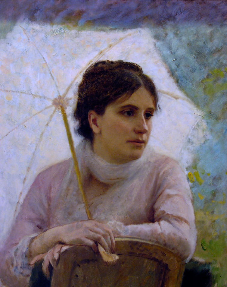 Michele Gordigiani - Portrait of the artist’s wife Gabriella.