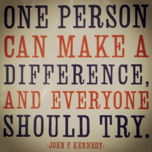 Can One Person Make a Difference