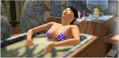 Doesn&#8217;t a sauna bath sound relaxing? The sauna comes with Sunlit Tides - now available in The Sims 3 Store! http://bit.ly/MPc5DC