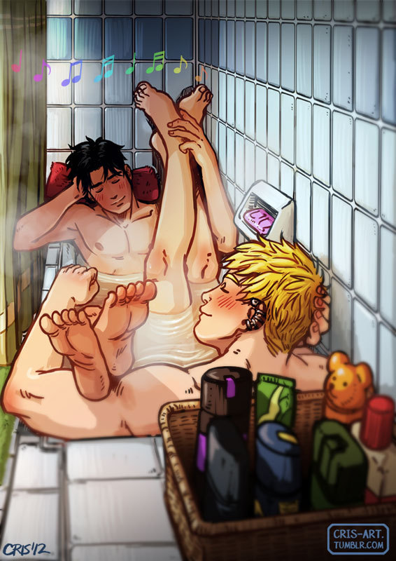 cris-art: “A Bathroom Break”,  a fanart of Teddy and Billy. What is better than to rest in a bathtub, no? I hope you like it! 