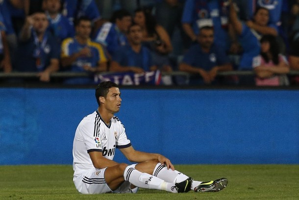  Exactly my reaction after yesterday&#8217;s horrible match. Speechless. Now cheer up everybody and show your skills and passion in the Supercopa.
Getafe vs. Real Madrid 2:1, 26.08.2012 (28’ Gonzalo Higuaín, 53’ Juan Valera, 75’ Abdel Barrada)(via Photo from Reuters Pictures)