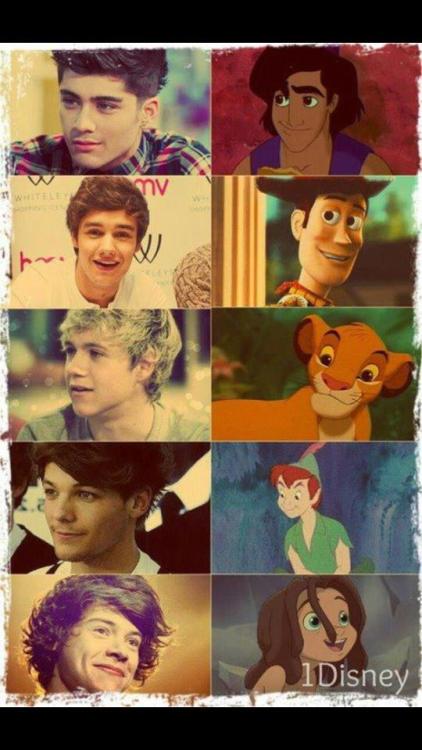 winter-l0ve:

winter-l0ve

Zayn = Aladdin
Liam = Woody
Niall = Simba
Louis = Peter Pan
Harry = Tarzan … wait…. what?!

