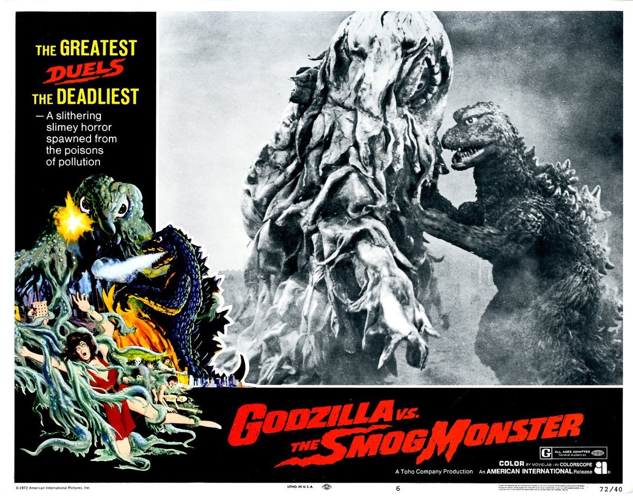 Godzilla vs. the Smog Monster, US lobby card. 1972