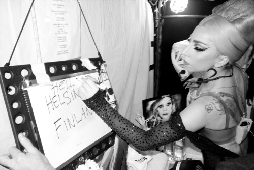 Lady Gaga just before going on stage in Helsinki #1