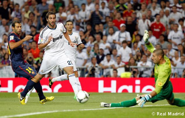 Pipita scoring the 1:0Real Madrid vs. FC Barcelona, 29.08.2012