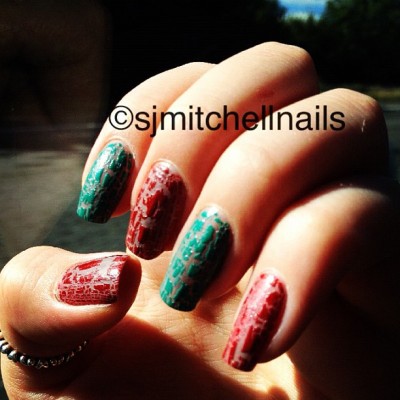 #nails #nailart #nailpolish #manicure #pink #camouflage #nailstagram (Taken