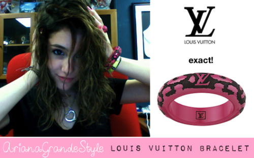Ari wearing: Exact Leomonogram Bracelet from Louis Vuitton (not available online). 