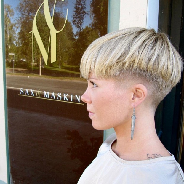 Short Pixie Cut with Shaved Side