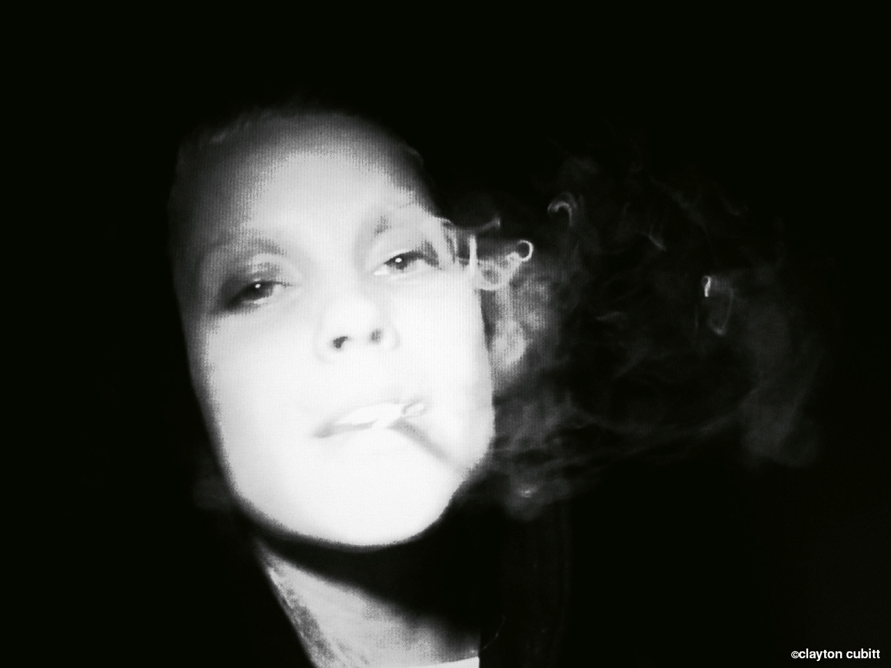 Yolandi smoking (video still)