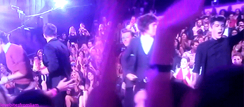 
Harry Styles fangirls on national television.

