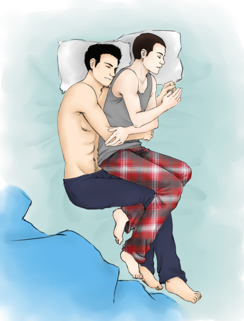 ladyw1nter: slipintothewater: gay-undertones: I just read this fanfiction and there was a cuddling part with sterek and I just about broke down This reminds me of You Light Up My Darkest Skies! :))))) Vote Here For Sterek In The AfterElton Poll!