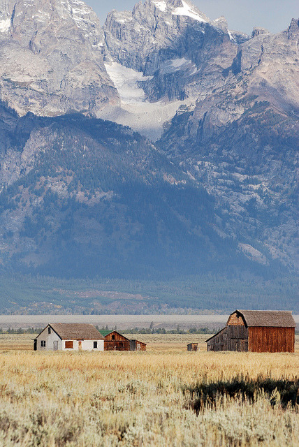 Grand Teton farm by picturesinmylife_yls on Flickr.