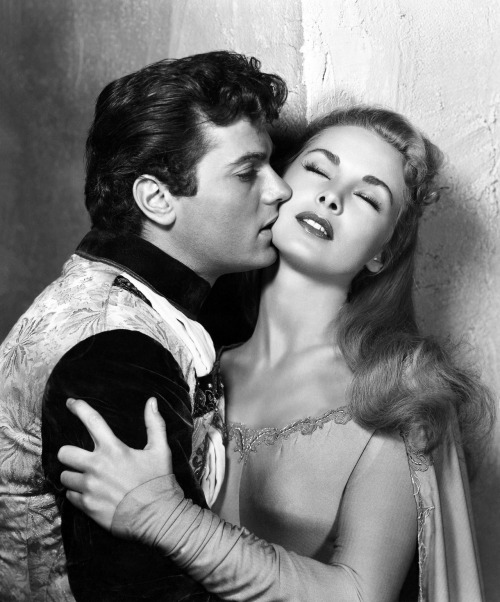 ricksginjoint:
Tony Curtis and Janet Leigh, The Black Shield of Falworth (1954)
