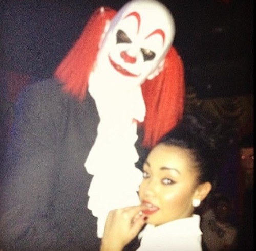 
Leigh with a clown last night
