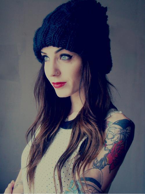 girl hipster Model Grunge tattoo tattoo girl soft grunge