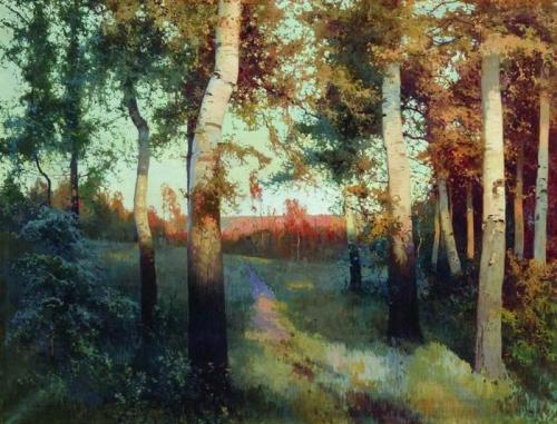 catonhottinroof:

Andrey Nikolaevich Shilder  The autumn forest
