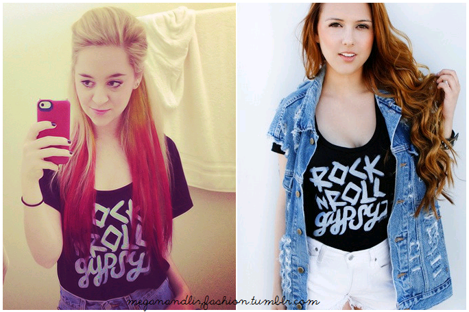 This is the rock and roll gypsy top Liz in wearing in a picture.You can buy it HERE from shopjawbreaking for $32 
