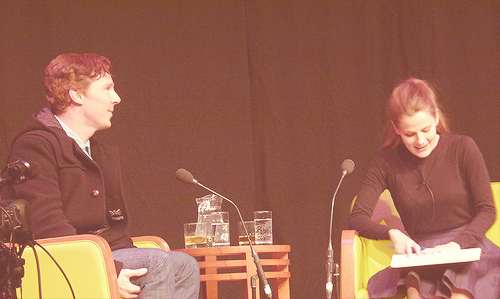 
Benedict Cumberbatch and Louise Brealey at the Cheltenham Liberty Festival discussing Sherlock [x]
