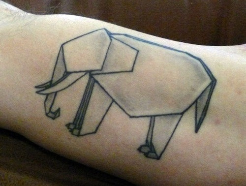elephant forearm tattoo