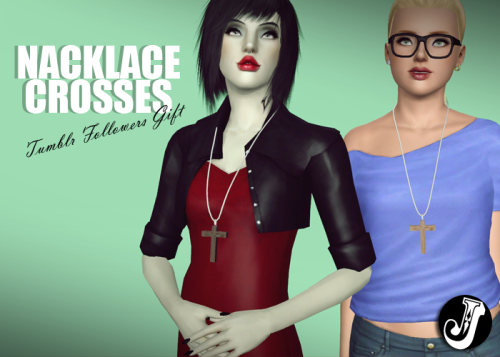 Nacklace CrossesThe base mesh used was made by Dasha, I put the cross , but almost all the work was made by she, then, I have no credits.- available for Teen/young adult/adult- 2 recolorable areasDOWNLOADSIMS3PACK//PACKAGE