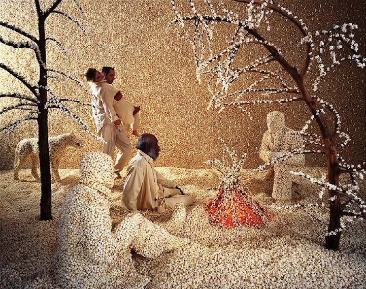 Raining Popcorn 2001 by Sandy Skoglund