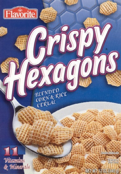 crispy hexagons cereal