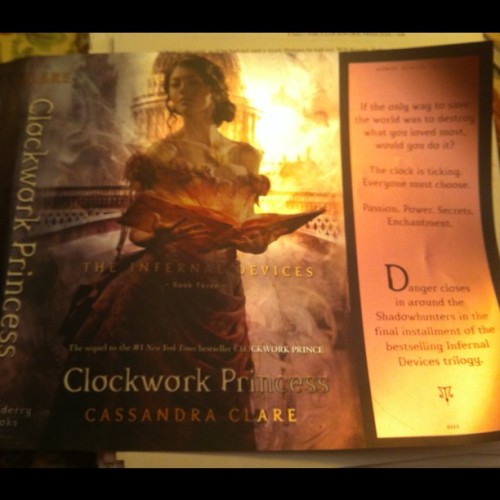 The first proofs of the Clockwork Princess cover arrived? Isn&#8217;t she pretty? (Taken with Instagram)