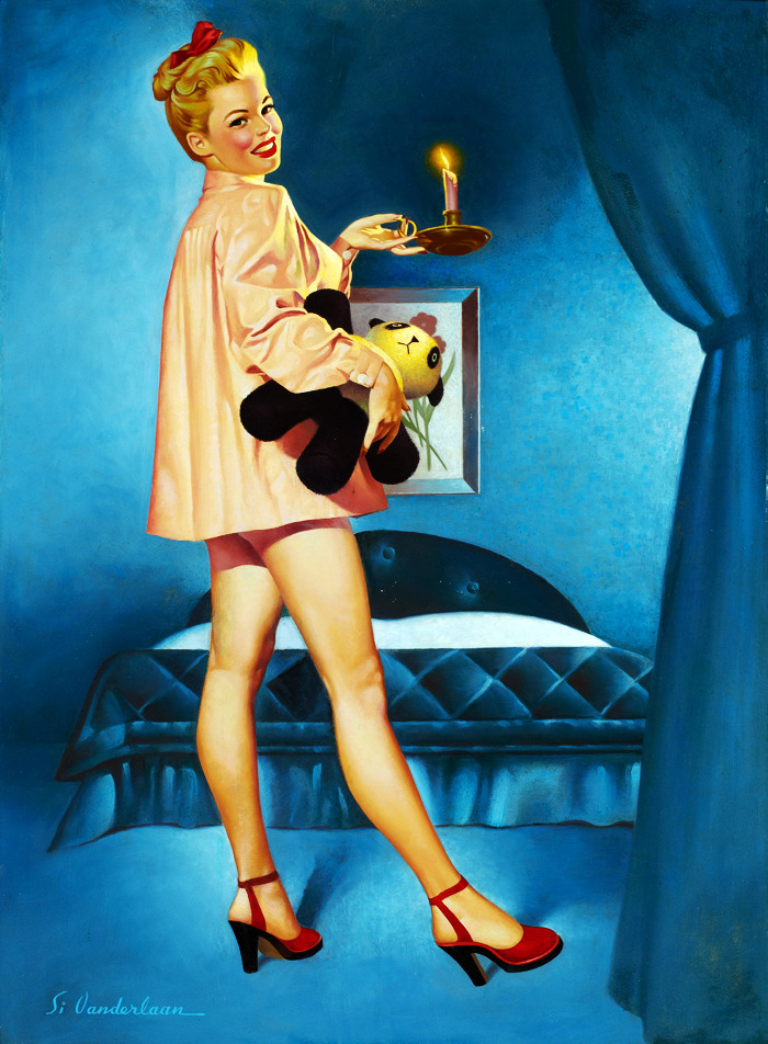 vintagegal:

“Bedtime” by Simon Vanderlaan c. 1940’s