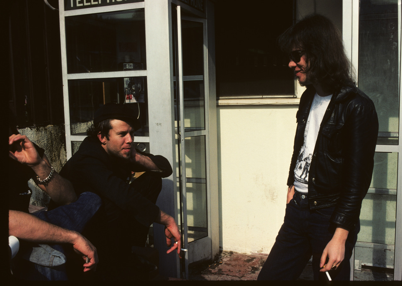 Tom Waits and Tommy Ramone by Brad Elterman