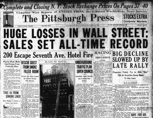 oct 29 1929 stock market crash