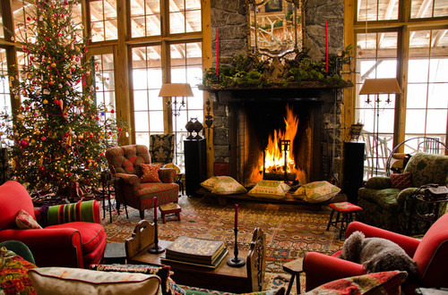 Fireplace in a luxurious NJ custom built home
