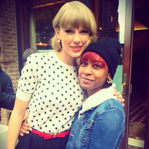 
Taylor with a fan today, Wednesday 10/24 (x)
