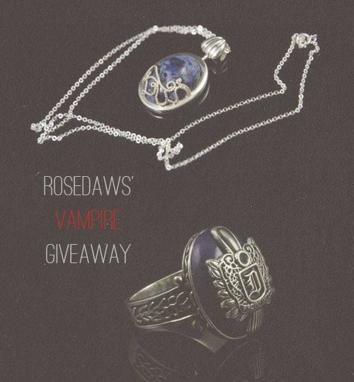 GIVEAWAY!!!
I’m getting rid of some of my TVD stuff since I’m no longer invested in the show, and I thought there might be someone on here who wants it :)
This giveaway includes a Damon Salvatore crest ring and a Katherine Pierce lapis lazuli necklace. The necklace has been worn once but has no signs of wear, and the ring has never been used. 
The rules are:
You must be following »ME«  
You may reblog as many times as you like. 
Reblogs only, likes won’t count. 
I ship worldwide so it doesn’t matter where you are!
The winner will be chosen by a random generator. 
GOOD LUCK!!
