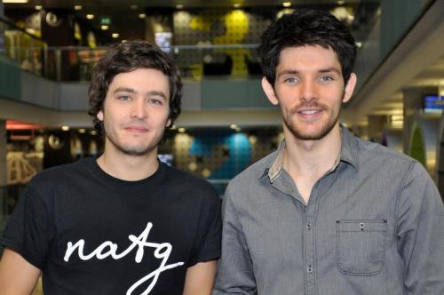 justcolinmorgan:

Merlin stars Alexander Vlahos and Colin Morgan told us about how this new series has become darker on BBC Breakfast this morning
