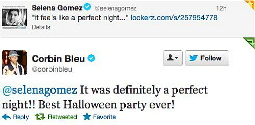 Selena partied with former disney star, Corbin Bleu yesterday.