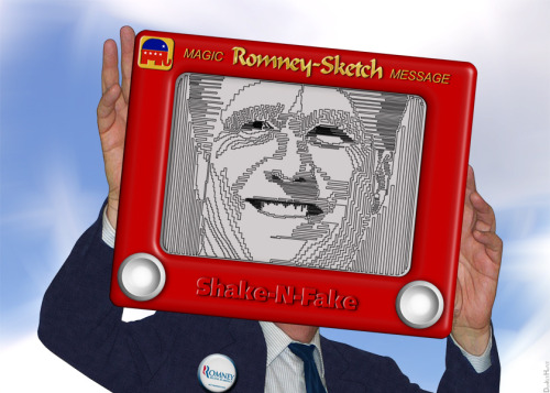 Romney the Etch-A-Sketch
