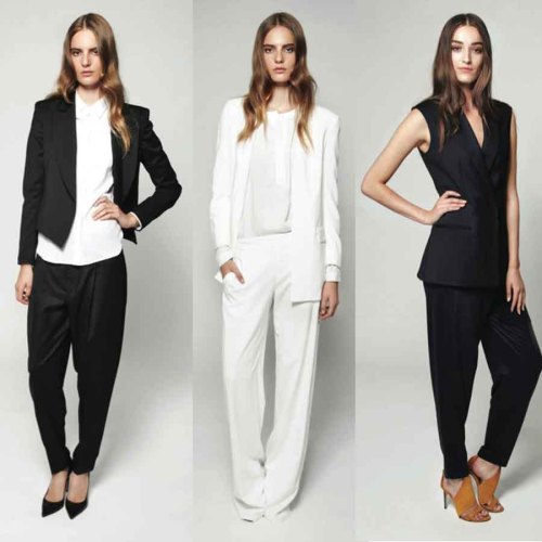 chic black and white suiting options from theorys